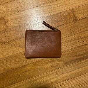 NWT Madewell 'The Leather Pouch Wallet' English Saddle